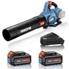 SENIX X6 60V Max* Brushless Cordless Leaf Blower with 4.0 Ah Battery and Charger, Variable Speed Up to 810CFM 170MPH, BLAX6-M1