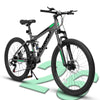 Ecarpat 26 inch Mountain Bike, 21-speed Bike with Dual Suspension, High-Carbon Steel Frame and Disc Brakes, MTB Commuter Bicycles for Men Women, Black-Blue