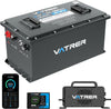 VATRER POWER 12V 100AH Low Temp Cutoff LiFePO4 Deep Cycle Battery with 1280W, Built-in 100A BMS, 5000+ Cycles Rechargeable Lithium Battery, Perfect for RV/Camper, Marine, Solar.