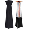 Segmart 48,000 BTU Pyramid Patio Heater, Tall Standing Outdoor Propane Heater with Wheels & Tip-Over Safety Protection, Visible Flame Glass Tube for Backyard, Garden, Commercial Use - Gray