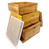PRIJESSE 5-Layer Bee Hive for Beekeeping - 2 Deep & 3 Medium Boxes with Beeswax Coating, Ventilated Metal Roof (Frames Sold Separately)