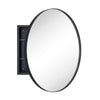 TEHOME Myriel Surface Mount Framed Round Medicine Cabinet with Mirror 24" x 24" - Black