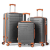 Zimtown Luggage 3 Piece Set Suitcase ABS Hardside Lightweight with TSA Lock Spinner Wheels, Beige