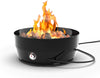 Outland Living Large Outdoor Propane Gas Fire Pit for Outside, 60,000 BTU/h, 24 inch with Lid - Modern Lake Country 800 Fire Bowl Firepit for Patio, Graphite Gray