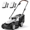 Litheli Cordless Lawn Mower, 13" 20V Electric Lawn Mowers, Brushless Motor, 5 Heights Adjustment, with 4.0Ah Portable Battery