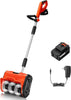 SPECSTAR 10Inches Cordless Snow Shovel 20V, Battery Powered Electric Snow Blower with Adjustable Front Handle, 4.0Ah Battery and Charger Included, Orange