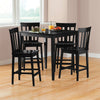 Mainstays 5 Piece Mission Counter Height Dining Set, Solid Wood, Cherry Color for Indoor