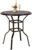 VIVIJASON 35.2" Patio Height Bar Table, All-Weather Cast Aluminum Bar Bistro Table Outdoor Patio Round Dining Table with Umbrella Hole for Balcony, Lawn, Garden, Backyard, Antique Bronze