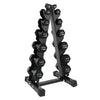 HolaHatha Neoprene Dumbbell Weight Set with Rack (Black), 112.5 lb