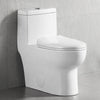 DeerValley Ally DV-1F026 High-Efficiency Dual Flush Elongated Standard One Piece Toilet in White 12" Rough-in