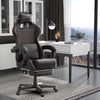 Luxvie Gaming Chair with Footrest Computer Ergonomic Office Chair with Massage Lumbar Support & Headrest, High Back Vintage Game Chair for Adults and Kids, Black