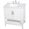 30 inch Single Bathroom Vanity in White
