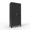 Metal Storage Cabinet with Doors and Adjustable Shelves,71'' 2 Shapely Doors Cabinet,5-Tier Tall Steel Locker for Bedroom,Living Room,Office,Home,White