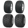 Set 4 Go Kart Tires and Rims, 10x4.50-5 Front Tubeless Tires Rims, 11x7.10-5 Rear Tires Rims, Go Cart Wheels and Tires Fit Bolt Pattern 58 mm with 3 Holes Drift Trike, Buggy Lawn Mower