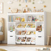 Homfa Kids Toy Storage Organizer with Removable Bin, Kids Bookshelf and Bookcase Toy Box with Drawers for Playroom, Classroom, White