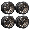 4 x Lock Offroad Lunatic Matte Bronze Wheels 5x127 18x9 +1et Truck Suv Rims