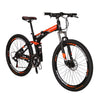 Eurobike 27.5” Full Suspension Folding Mountain Bike Foldable Frame Bicycle Disc Brakes Men or Women Bikes for Afults Green