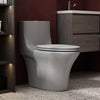 Albriya A1878 Modern One Piece Toilet, Standard Bathroom Toilet Power Dual Flush 1.1/1.6 GPF with Comfortable Seat ADA Height 16 1/2’�? 12’�?Rough-In, MaP 1000g, Glossy White