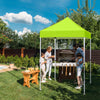 EAGLE PEAK 5x5 Pop Up Canopy Tent Instant Outdoor Canopy Easy Set-up Straight Leg Folding Shelter（Blue）
