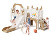 KORIMEFA 13-in-1 Toddler Slide, Kids Swing and Slide for Toddlers Age 1-4, Outdoor Indoor Playground Playset for Toddlers with Basketball Hoop and Ball Playset Telescope, Blue