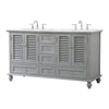 Elegant Kitchen and Bath 60 inch Double Bathroom Vanity in Antique White
