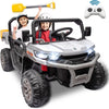 Xuanlur 24V 2 Seater Kids Ride on Car Truck, Ride on UTV W/ 2x200W Motor, 24 Volt Ride on Toys W/ Dump Bed/Shovel, Electric Car for Kids W/ Durable Tires, LED Light, Music, Remote Control, Black