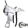 KGN Leather Barrel Racing Horse Saddle, White