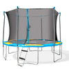Sportspower Bounce Pro 12' Round Trampoline with Safety-Enclosure in Blue and Yellow