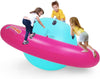 OLAKIDS 8FT Inflatable Dome Rocker Bouncer, Outdoor Kids Giant Roll and Play Seesaw Rocker with 6 Secure Handles, Max Weight 250 LBS, Toddlers Climbing Toy Backyard Play Center Equipment