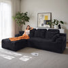 106" High Backrest Sectional Sofa&Couch, L-Shape Sectional Sofa Convertible Left or Right Chaise, Cloud Corduroy, Boneless Couches Comfortable for Living Room��3-Seat