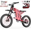 50MPH Electric Dirt Bicycle Freego X2 Pro,6000W(Peak)Motor Electric Motorcycle, Electric Bike for Adults, 60V30AH Battery, 19x2 Tire Full Suspension Hydraulic Brake Half Throttle UL2849