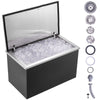 VEVOR Drop in Ice Bin Chest 20x16x13 inch Drop in Cooler Stainless Steel Outdoor Drop in Ice Chest with Cover Bar Ice Bin Drop in Wine Drops Drain-pipe and Drain Plug Included
