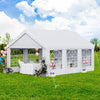 Dextrus 16x32ft Party Tent Heavy Duty Outdoor Wedding Tent Canopy Event Shelters Upgraded Galvanized Steel Carport with Removable Sidewall Windows for Commercial and Parties, White
