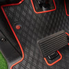 Xtreme Mats EZGO RXV Golf Cart Mat, Full Coverage Golf Cart Floor Liner Mat - Only Fits EZGO RXV (2008-2022) & 2Five (2009+) - Black with Red Trim