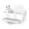 simplehuman Kitchen Dish Drying Rack, Fingerprint-Proof Stainless Steel Frame, Grey Plastic