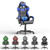 Soontrans Gaming Chair with Massage, High Back Computer Gamer Chair for Adults and s, Ergonomic Game Chair with Adjustable Headrest and Lumbar Support (Blue)