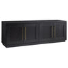 Evelyn&Zoe Tillman Rectangular TV Stand for TV's up to 75", Black Grain