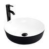 FULLWATT Bathroom Ceramic Sink Vanity Vessel Basin Porcelain Faucet Drain Combo Rectangle,White