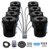 KFFKFF DWC Cultivation System, 8 Containers of 5 Gallons, Deep Water Cultivation Planting Bucket, Hydroponic Cultivation Set with Pump, Air Stone and Water Measurement Tool