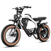 Luckeep M5 Electric Bike for Adults/Teen, 1500W Peak Motor, Max 32MPH,48V 15AH Battery, Max 60 Miles Electric Motorcycle for Mountains,20" Fat Tire Electric Dirt Bike,Sand,Road,Full Suspension