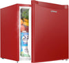 Upstreman 1.7 Cu.ft Mini Fridge with Freezer, Dorm Essentials, Adjustable Thermostat, Energy Saving, Low Noise, Single Door Compact Refrigerator for Dorm, Office, Bedroom, Red-FR17