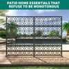 Accreate Decorative Wrought Privacy Screen �C Easy Snap-Together Room Divider for Indoor/Outdoor Use, Breathable Wind-Resistant Partition with Anti-Tip Base (6x3.8ft)