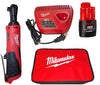 Milwaukee M12 12V Cordless 3/8 in. Ratchet Tool Kit �C Includes REDLITHIUM Battery, Charger & Case - Model 2457-21