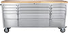 Kojooin 72-Inch Rolling Tool Cabinet, Large Rolling Tool Chest with 15-Drawer and Mobile Workbench, Heavy Duty Steel Storage Cabinet with Locking System for Warehouse, Garage, Basement
