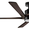 WINGBO  54 DC Ceiling Fan with Lights and Remote Control, 5 Reversible Carved Wood Blades Brass/Black