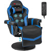 Goplus Massage Gaming Recliner Height Adjustable Racing Swivel Chair with Cup Holder Red