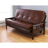 Homestock African Artifacts Full Size Futon Frame Set with Mattress, Easily Converts to Bed, Versatile Design Futon Frame for All Spaces, 33"H x 79"L x 37"D-Color:Linen Charcoal,Size:Barbados