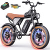 Ridstar Electric Biycle for Adults,1200W 32MPH,48V 20AH Electric Dirt Bike,20" Fat Tire 7 Speed Mountain Bike UL2849