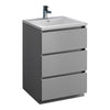 Fresca Lazzaro 24" Rosewood Free Standing Modern Bathroom Cabinet w/ Integrated Sink