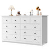 EnHomee White Dresser for Bedroom with 10 Drawers Modern Wood Dressers Chests of Drawers Wide Dresser for Adults
